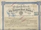 BIRMANIE . RANGOON BANK  +TIMBRES - Asia