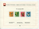 Switzerland 1970 Mi 923-939  MH Complete Sets On 5 PTT Cards - Unused Stamps