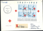 CHW39 - Bloc Centenaire De La Croix-rouge Sur Lettre - Cartas & Documentos