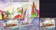 Barcelona 1992 Olympisches Segeln St.Thomas-/Prinzeninsel 1127 Plus Block 195 O 15€ Sport Bloc Olympic Sheet Of Sao Tome - Summer 1992: Barcelona