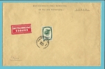 494 Op Brief Per EXPRES Met Stempel LEUVEN - Lettres & Documents