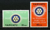 Vanuatu ** N° 611/612 - 75e Ann.du Rotary International (anglais) - Vanuatu (1980-...)