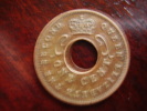 BRITISH EAST AFRICA USED ONE CENT COIN BRONZE Of 1957 H. - Africa Oriental Y Protectorado De Uganda