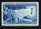 1956 USA Children Of The World Stamp Sc#1085 Kid Boy Girl Key Light - Neufs
