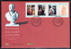 Ireland Scott #1499a FDC Strip Of 4 48c National Gallery Paintings - FDC