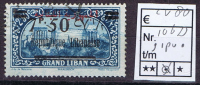 Rep. Libanaise 1928: Maury  106 D, Surcharge Erreur Virgule Apres "P", Obl. /used  Cote € 80 - Gebraucht