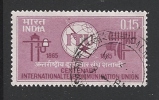 INDIA - 1965 - Valore Usato Da 15 P. - Centenario Dell' UNIONE INTERNAZ. TELECOMUNICAZIONI (U.I.T.)- In Ottime Condiz. - Used Stamps