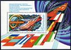 USSR Russia 1980 Intercosmos Space Program Cooperative Flags Sciences Cosmonauts S/S Stamp MNH Mi 4943 Bl.146 - Other & Unclassified