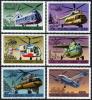 USSR Russia 1980 History Of Aircraft Construction Transport Helicopter Helicopters Airplanes Planes Stamp MNH Mi 4956-61 - Hélicoptères