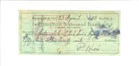 Chèque De 33, 70 $ - Hamilton National Bank, Pour Auto Club Service Agency, Inc. émis Le 23/04/1953, Payé Le 06/05/1953 - Ohne Zuordnung