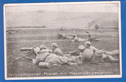Militaria; Vorgeschobener Posten Mit Maschinengewehren; 1918 Feldpost - Autres & Non Classés