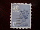 GB REGIONAL " WALES "  SCARCE TOP CATALOGUE VALUE DEFINITIVE USED 17p TYPE II. - Gales