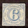 E526 Tour Et Taxis 6 K Bleu Lignes Colorées   1867   * - Mint