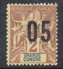 GRANDE COMORE N°20 N*  Variété Surcharge Espacée (1,75mm) - Unused Stamps