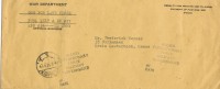 1222. Carta U.S. Army 1947. Allied Expeditionary Force. War Departament - Cartas & Documentos
