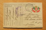 CARTOLINA POSTALE  IN FRANCHIGIA  -  STEMMA BANDIERE   I GUERRA   VIAGGIATA  22.12.1918   (7100) - Franchise