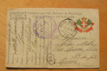 CARTOLINA POSTALE  IN FRANCHIGIA  -  STEMMA BANDIERE   I GUERRA   VIAGGIATA  2.3.1918   (7101) - Zonder Portkosten