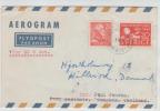 Sweden Aerogramme First SAS DC-8 Flight Stockholm - Bangkok 7-9-1961 - Cartas & Documentos