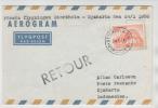 Sweden Aerogramme First SAS DC-6B Flight Stockholm - Djarkarta 24-1-1958 - Cartas & Documentos