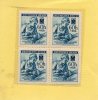 Bohmen Und Mahren 1942, Red Cross Issue 60 Haleru, 4 Block Unmounted Mint - Unused Stamps
