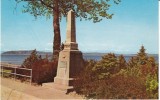 Seattle WA, Alki Beach West Seattle, Birthplace Of Seattle Monument Obelisk, C1940s/50s Vintage Postcard - Seattle
