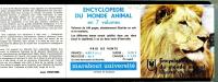 Supplément - Pub Pour L'encyclopédie Du Monde Animal En 7 Vol - Insert  MJ N° 308. - Marabout Junior