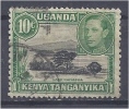 KUT 1938 GEORGE VI LAKE NAIVASHA 10c. Black And Green FU - Kenya, Ouganda & Tanganyika