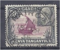 KUT 1935 King George V -  Dhow On Lake Victoria - 50c. Purple And Black FU - Kenya, Uganda & Tanganyika