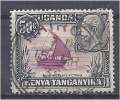KUT 1935 King George V -  Dhow On Lake Victoria - 50c. Purple And Black FU - Kenya, Ouganda & Tanganyika