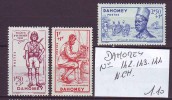 FRANCE. TIMBRE. COLONIE FRANCAISE. DAHOMEY. N° 142.143.144 - Sonstige & Ohne Zuordnung