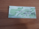 Ticket De Bus "tan - Ticket 1 Heure - NANTES(44) Edition 2010 (vert Sur Blanc) - Europa