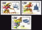 USSR Russia 1991 Barcelona Olympic Games Sports Canoeing Canoe Running Soccer Football Sailing Ship MNH Michel 6225-6227 - Kanu