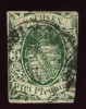 1851  Germany - Saxony Used Stamp. Scott Nr. 2. A2 3pf Green. Cat. 100 USD  (G68a001) - Saxe