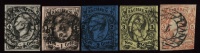 1855-60. Germany - Saxony.  Used Stamps. Scott Nr. 9-13. Cat. 70 USD  (G68a014) - Saxony