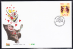 Ireland 2004 Scott #1528 FDC 48c Chimpanzees - Love - FDC