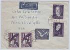 Österreich 1950, ANK 967 Und 969, Flugpostserie 2 Werte Mischfrankatur Linz 4.5.53 In Die USA - Storia Postale