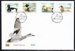 Ireland 2004 Scott #1545-1458 FDC Set Of 4 Ducks - Tufted, Red-breasted Merganser, Gadwall, Garganey - FDC