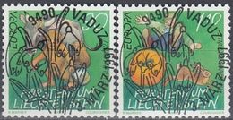 Liechtenstein CEPT 1997 Yvertn° 1086-87 (o) Oblitéré Cote 4 Euro - Usati