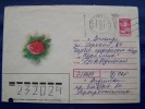 Postal Used Cover Sent From Uzbekistan Andizhan To Lithuania Vilnius, USSR, Flower Rose - Ouzbékistan