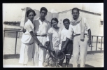 Delcampe - OLD REAL PHOTO POSTCARD TENIS TENNIS PLAYERS COURT PORTUGAL CARTE POSTALE - Tennis