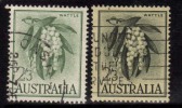 Australia 1959 Used, 2 Diff. Colour Paper, 2/3 Watttle, - Oblitérés