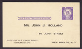 United States Postal Stationery Ganzsache Entier NATIONAL LAW ENFORCEMENT Ass., Inc. New York (2 Scans) - 1961-80