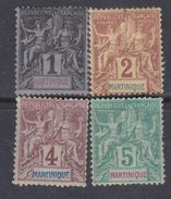 Martinique N° 31 / 34 X  Type Groupe : Les 4 Valeurs Trace De Charnière  Sinon TB - Unused Stamps