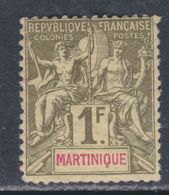Martinique N° 43  X  Type Groupe : 1 F. Olive   Trace De Charnière  Sinon TB - Ongebruikt