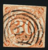 1859 Germany  - Thurn And Taxis. Used Stamp. Scott Nr. 52 -  A2 30kr Orange. Cat. 575 USD.  (G43a001) - Used