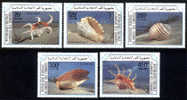 COMORES : 23-10-1985 (**) : Set - Yv 421-425 - Mich : 746-750 - Schelpen - Crustaceans