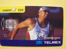 Mexico Chip Phone Card Telmex Ladatel, Atletismo 2000, Sport, Olympic Rings - Mexique