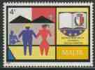 Malta 1989 Mi 823 ** Malta's Ratification Of European Social Charter - Workers + Wheelchair - Emblem - Handicaps