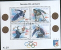 Norvegia Norway Norvege 1991 Sport  Souvenir Sheet  Winter Olympic Games Lillehammer 4v  VFU - Used Stamps