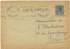 REF LACH - MONACO LOUIS II - CARTE POSTALE 40c BLEU VOYAGEE  STORCH LOU D1 - Postwaardestukken